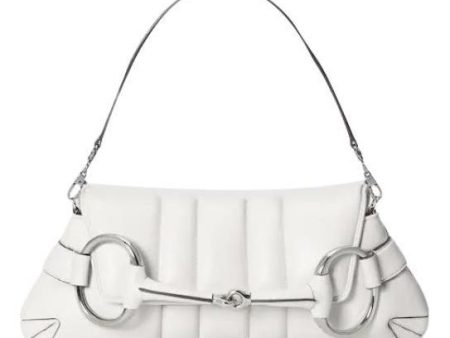 (WMNS) Gucci Horsebit Chain Medium Shoulder Bag  White  764255-AACU1-9014 on Sale