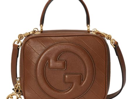 (WMNS) Gucci Blondie Top Handle Bag  Brown  744434-1IV0G-2535 on Sale