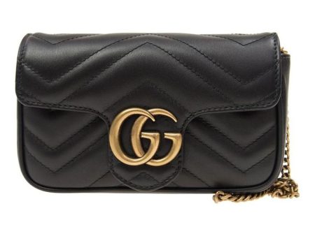 (WMNS) Gucci GG Marmont Matelasse leather super mini bag  Black  476433-DSVRT-1000 For Cheap