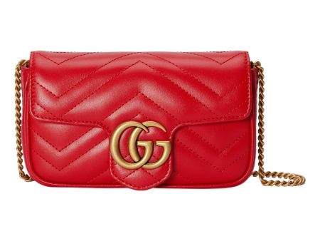 (WMNS) Gucci GG Marmont Matelasse Super Mini Bag  Red  476433-DTDHT-6832 Online Sale