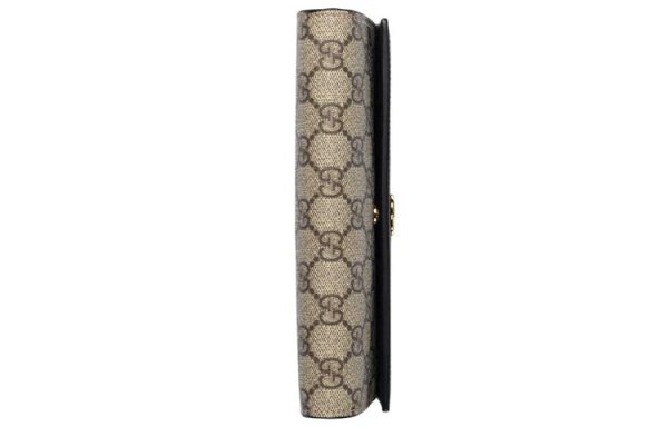 (WMNS) Gucci GG Marmont Chain Wallet  Beige Ebony  546585-17WAG-1283 Online Sale