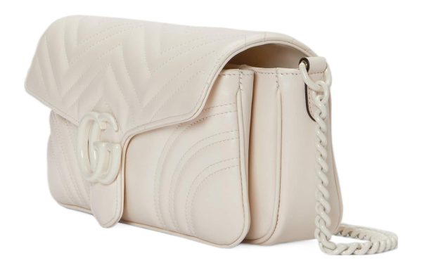 (WMNS) Gucci GG Marmont Matelasse Shoulder Bag  White  734814-DAAAI-9022 Online Hot Sale