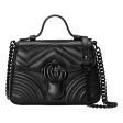 (WMNS) Gucci GG Marmont Top Handle Bag  Black  702563-DTDFV-1000 Online Sale