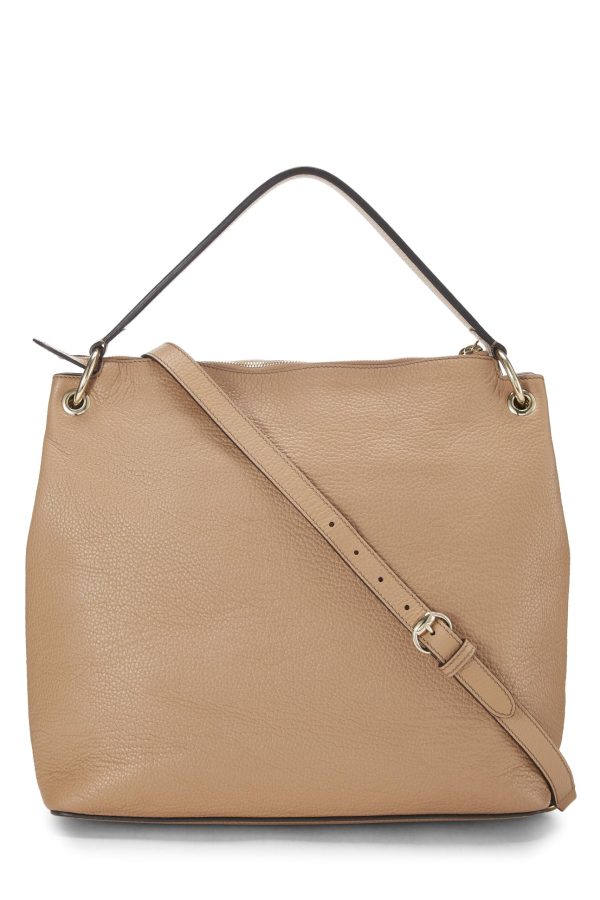 Gucci,  Beige Leather Convertible Soho Hobo Large, Beige Cheap