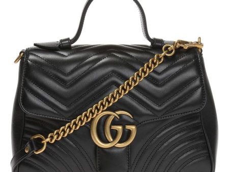 (WMNS) Gucci GG Marmont Series Bag Small-Size Black 498110-DTDIT-1000 Discount