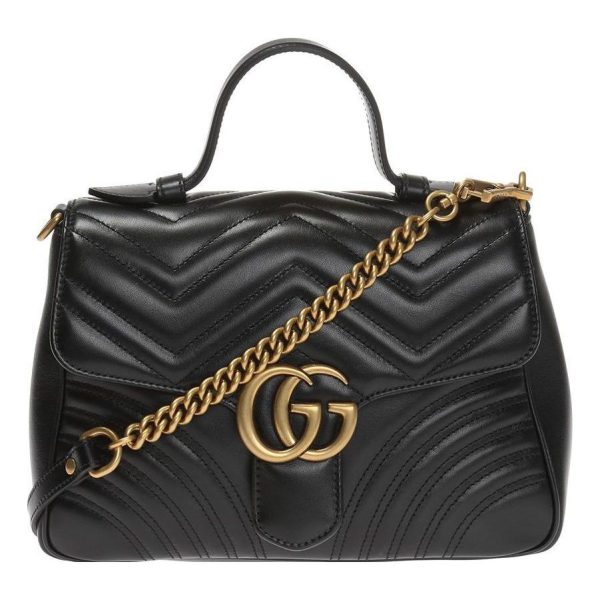 (WMNS) Gucci GG Marmont Series Bag Small-Size Black 498110-DTDIT-1000 Discount