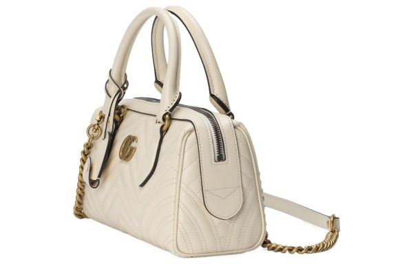 (WMNS) Gucci GG Marmont Small Top Handle Bag  White  746319-AABZB-9022 Sale