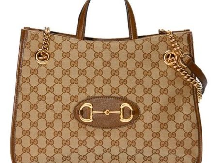 (WMNS) Gucci Horsebit 1955 Medium Tote Bag  Beige  621144-GY5OG-8563 For Discount