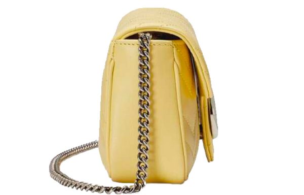 (WMNS) Gucci Marmont Mini-Sized Single-Shoulder Bag Yellow 476433-DTDCP-7412 Online Sale