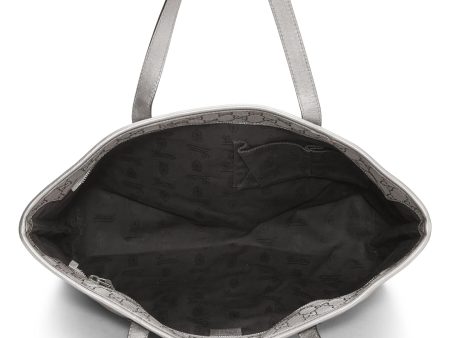 Gucci,  Silver GG Imprime Tote Small, Silver Hot on Sale