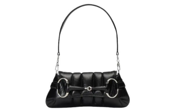 (WMNS) Gucci Horsebit Chain Small Shoulder Bag  Black  764339-AACU1-1000 Sale