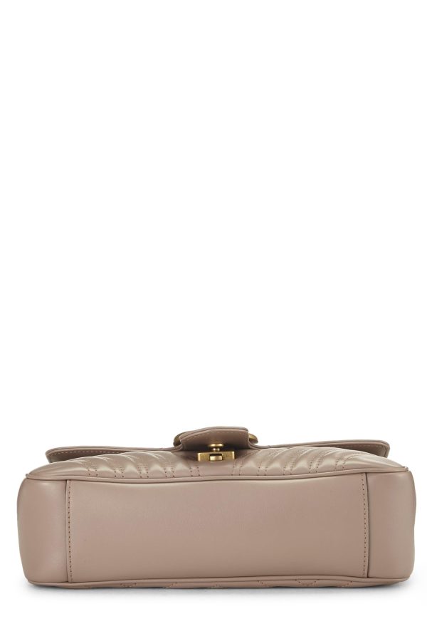 Gucci,  Beige Leather GG Marmont Shoulder Bag Small, Beige Discount