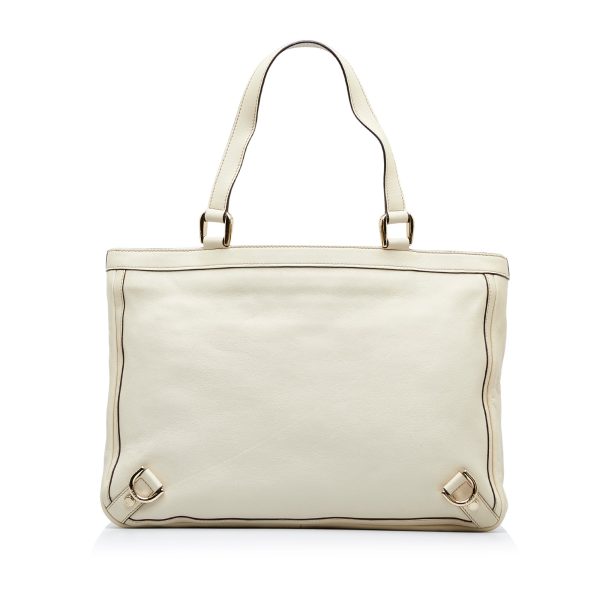 White Gucci Abbey D-Ring Tote Sale