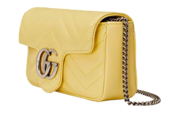 (WMNS) Gucci Marmont Mini-Sized Single-Shoulder Bag Yellow 476433-DTDCP-7412 Online Sale