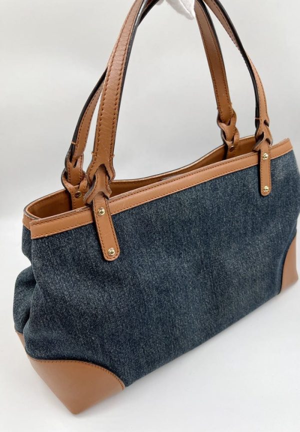 Vintage Gucci Denim  Made in Italy  Tote Bag For Cheap