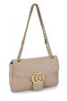 Gucci,  Beige Leather GG Marmont Shoulder Bag, Beige Hot on Sale