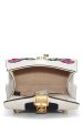 Gucci,  White Embroidered Leather Web Sylvie Mini, White Hot on Sale