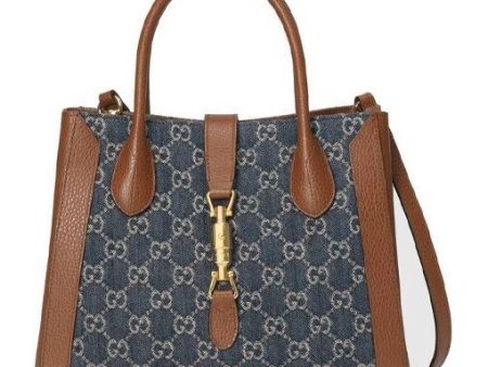 (WMNS) Gucci Jackie 1961 Series GG Flower-Print Handbag Blue Brown 649016-2KQGG-8375 Sale