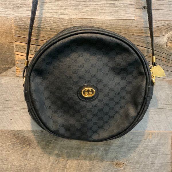 Vintage Gucci Guccissima Round Crossbody Bag on Sale