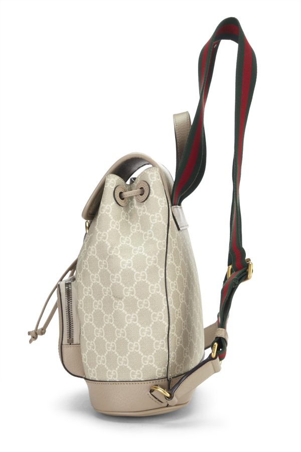 Gucci,  Beige GG Supreme Canvas Interlocking GG Backpack, Beige Online