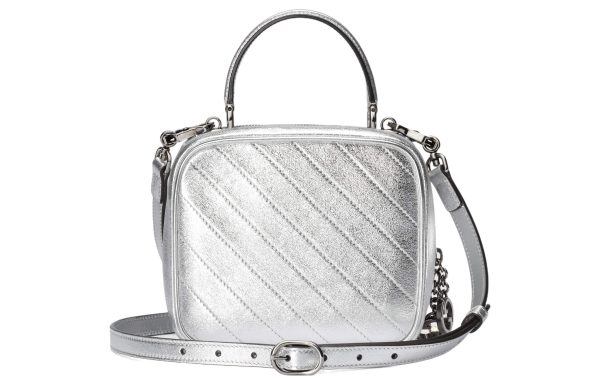 (WMNS) Gucci Blondie Top Handle Bag  Silver  744434-AACBO-8106 For Discount