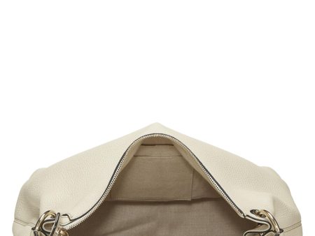 Gucci,  White Leather Soho Convertible Hobo, White Discount