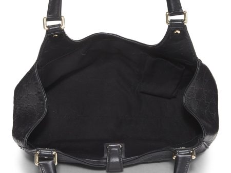 Gucci,  Black Guccissima Leather Bardot Bag, Black For Sale