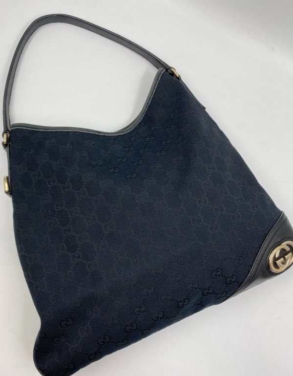 Gucci Vintage Canvas Hobo Tote Fashion