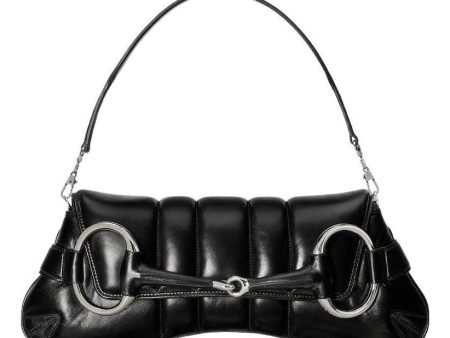 (WMNS) Gucci Horsebit Chain Medium Shoulder Bag  Black  764255-AACU1-1000 For Cheap