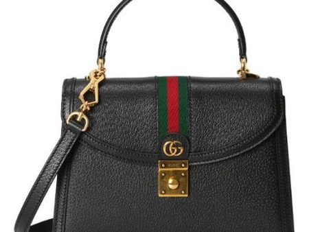 (WMNS) Gucci Ophidia Series GG Locks Leather One Shoulder Crossbody Tote Small Black 651055-DJ2DX-1060 Cheap