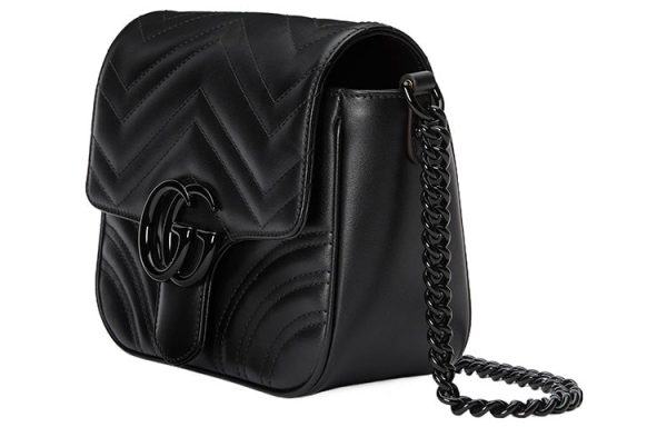 (WMNS) Gucci GG Marmont Matelasse Shoulder Bag  Black  739681-AABS1-1000 For Cheap