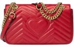 (WMNS) Gucci GG Marmont Small Matelasse Shoulder Bag  Red  443497-DTDIT-6433 For Discount