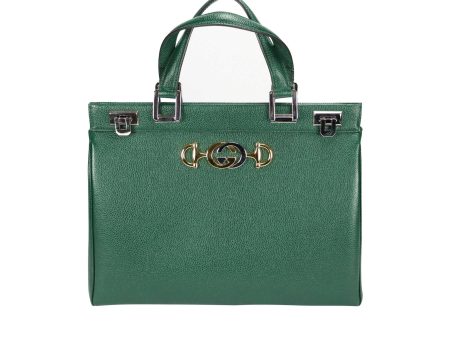 Gucci Zumi Handbag Dark Green Grained Leather Discount