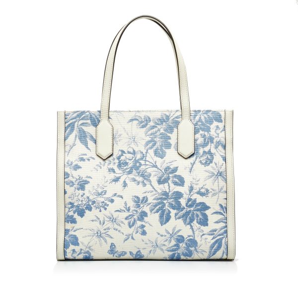 White Gucci GG Ribbon Herbarium Tote Online Hot Sale