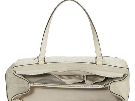 Gucci,  White Guccissima Mayfair Double Tote, White Discount