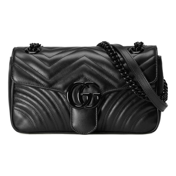 (WMNS) Gucci GG Marmont Matelasse Shoulder Bag Small  Black  443497-DTDFV-1000 For Discount