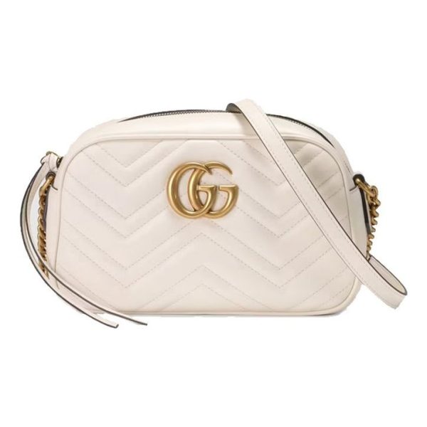 (WMNS) Gucci GG Marmont Small Shoulder Bag  White  447632-DTD1T-9022 on Sale