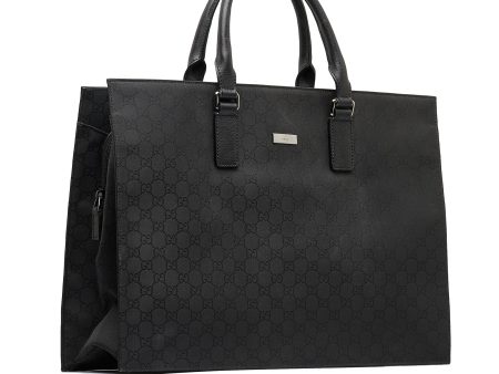 Black Gucci GG Nylon Tote Sale