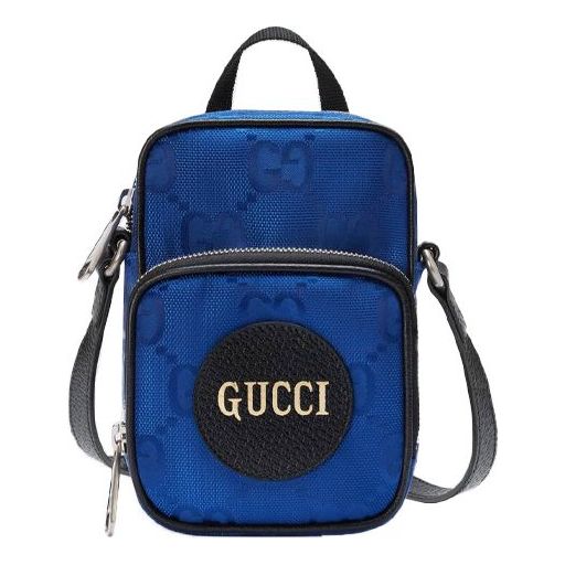 Gucci Off The Grid OTG Environmental Friendly Series Logo Leather Logo Nylon handbag Mini Blue Black 643882-H9HLN-4267 Online Sale