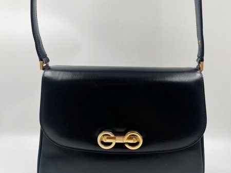 Stunning Vintage Gucci Box Bag - Black Leather Online Sale