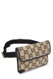 Gucci,  Beige & Black Original GG Wool Waist Pouch, Black Cheap