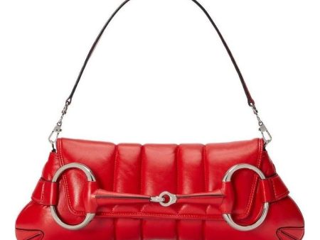 (WMNS) Gucci Horsebit Chain Medium Shoulder Bag  Red  764255-AACU1-6404 Online Sale