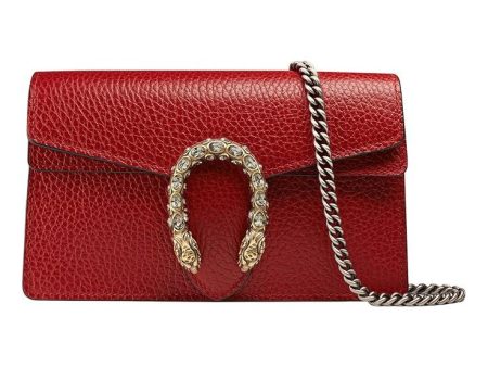 (WMNS) Gucci Dionysus Series Leather Bag Single-Shoulder Bag MIni-Size Red 476432-CAOGX-8990 For Discount