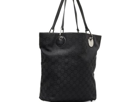 Black Gucci GG Canvas Eclipse Tote Cheap