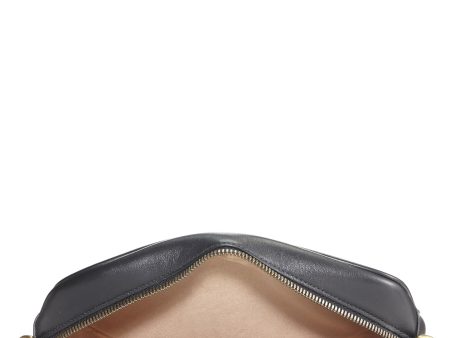 Gucci,  Black Leather GG Marmont Crossbody, Black Hot on Sale